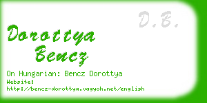 dorottya bencz business card